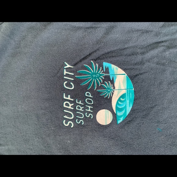 blue oversized surf city tee - Picture 3 of 5